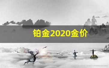 铂金2020金价_2020年最新铂金价格