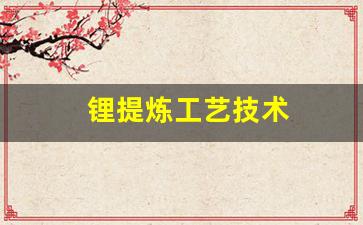 锂提炼工艺技术(锂 提炼)_https://www.wguangz.com_上期所_第1张