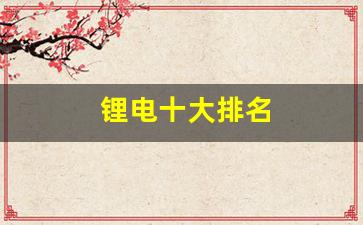 锂电十大排名(锂电池排名前十的有什么牌子)_https://www.jnskb.com_装修公司_第1张