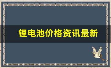 锂电池价格资讯最新(三元锂电池最新价格)_https://www.jumanxin.com_创业板_第1张
