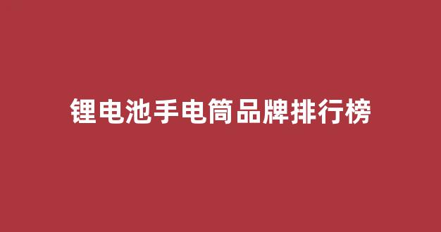 锂电池手电筒品牌排行榜(锂电池手电筒品牌排行榜)_https://www.jnskb.com_效果图_第1张