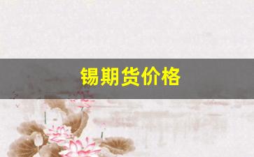 锡期货价格(锡期货价格最新行情东方财富)_https://www.gfdzclz.com_创业板_第1张