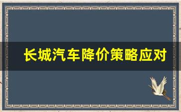 长城汽车降价策略应对(长城汽车降价策略应对方案)_https://www.wguangz.com_上期所_第1张