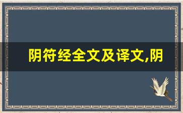 阴符经全文及译文,阴符经讲了什么,阴符经经典句子-第1张图片-我的生活随想