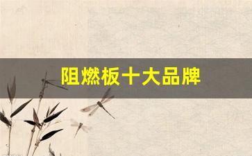 阻燃板十大品牌(防火阻燃板)_https://www.wguangz.com_大商所_第1张