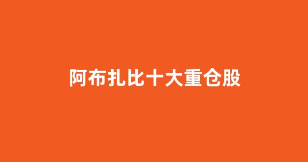 阿布扎比十大重仓股(阿布扎比投资局2021年重仓股)_https://www.luoxuangg888.com_深交所_第1张