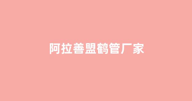 阿拉善盟鹤管厂家(阿拉善盟归哪管)(1)