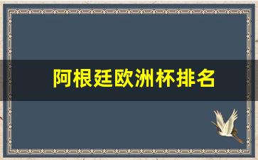 阿根廷欧洲杯排名-阿根廷欧洲杯排名世界第几