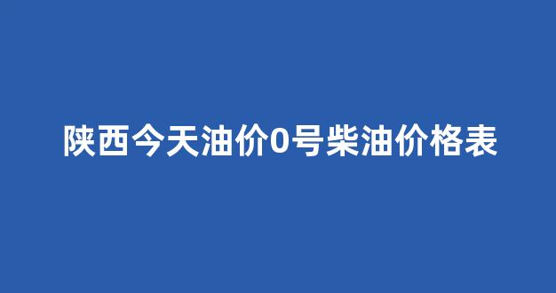 陕西油价今天多少钱_陕西今天油价0号柴油价格表