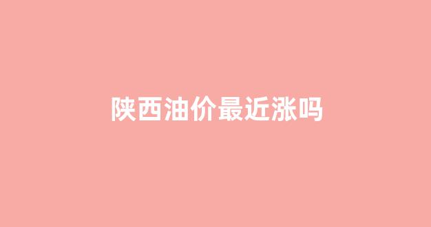 陕西油价2021首次调价_陕西油价最近涨吗