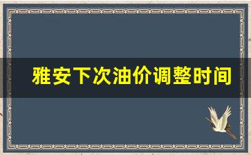 雅安下次油价调整时间-雅安下次油价调整时间是几号