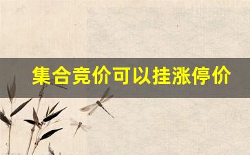 集合竞价可以挂涨停价吗(集合竞价可以挂涨停价吗股票)_https://www.dongshengweixin.com_上交所_第1张