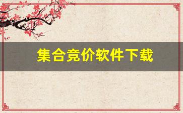 集合竞价软件下载(集合竞价软件下载安卓)_https://www.heiljjianzu.com_北交所_第1张