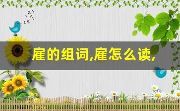 雇的组词,雇怎么读,雇的意思,雇的拼音-第1张图片-我的生活随想
