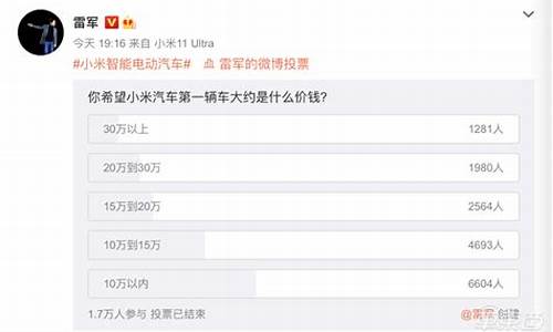 小米雷军投资的汽车品牌_雷军小米汽车价格投票