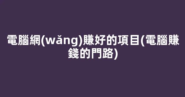 電腦網(wǎng)賺好的項目(電腦賺錢的門路) - 嚴(yán)選資源大全