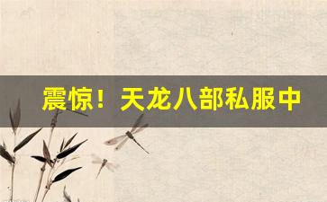震惊！天龙八部私服中出现了超级帮会，势力庞大