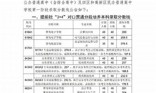 青岛市高中录取分数线_2021青岛高中录取分数