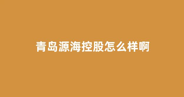 青岛源海控股怎么样啊(青岛艾瑞控股工作怎么样)_https://www.gen-fastener.com_郑商所_第1张