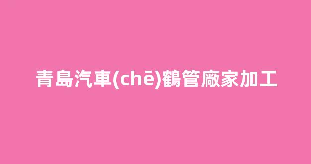 青島汽車(chē)鶴管廠家加工(青島汽車(chē)鶴管廠家加工中心)(1)