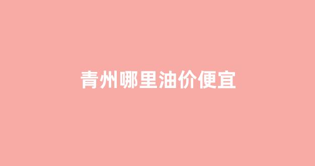 青州哪里油价便宜_青州哪个加油站油好青州吧