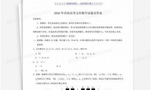 2020年青海高考文科数学卷,青海文科高考题数学