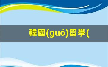 韓國(guó)留學(xué)韓國(guó)簽證簽證(韓國(guó)留學(xué)簽證辦理費(fèi)用)
