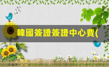 韓國簽證簽證中心費(fèi)用(韓國簽證辦理官網(wǎng))