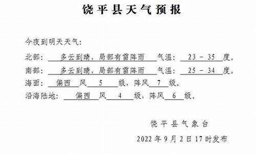 饶平29号天气预报_饶平29号天气预报查询