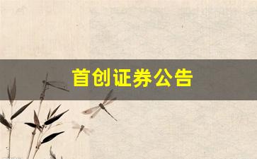 首创证券公告(首创证券公告最新)_https://www.huakunhengjia.com_期货资讯_第1张