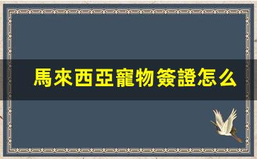 馬來西亞寵物簽證怎么申請(qǐng)(馬來西亞寵物網(wǎng)站)