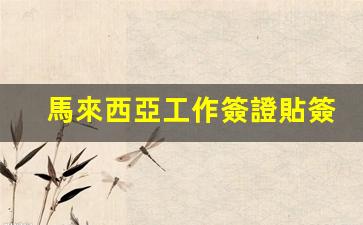 馬來西亞工作簽證貼簽步驟(馬來西亞務(wù)工簽證需要多少錢)