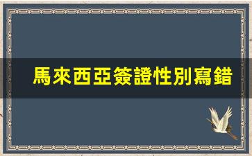 馬來西亞簽證性別寫錯(馬來西亞簽證號碼怎么看)