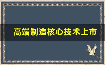 高端制造核心技术上市公司(高端制造核心资产)_https://www.wanyuyiyao.com_北交所_第1张