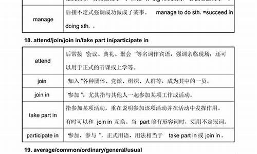 高考英语同义词辨析-高考英语同义词替换全表