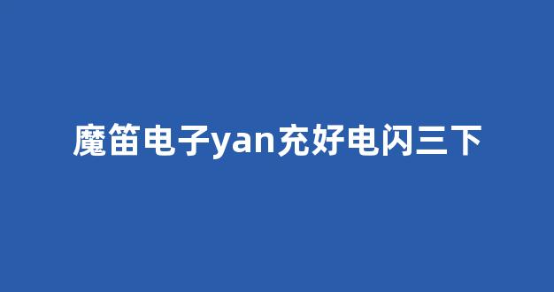 魔笛电子yan充电指示灯快速闪烁