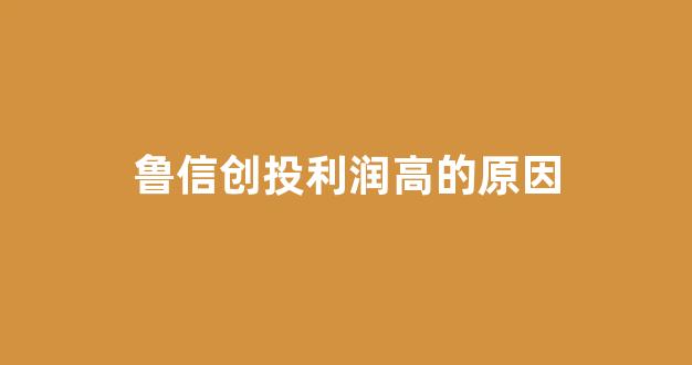 鲁信创投利润高的原因(鲁信创投是国企吗)_https://www.brunchezvous.com_旅游攻略_第1张