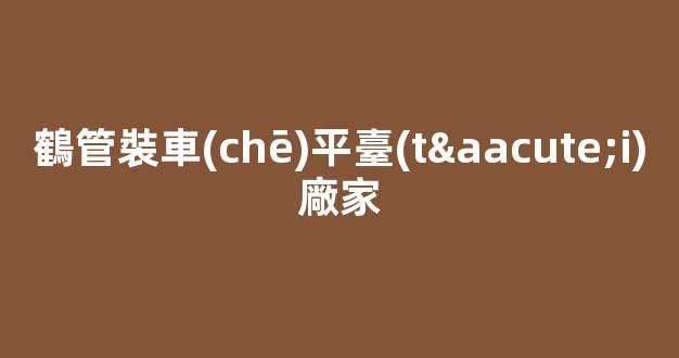 鶴管裝車(chē)平臺(tái)廠家(裝車(chē)鶴管屬于什么設(shè)備)(1)