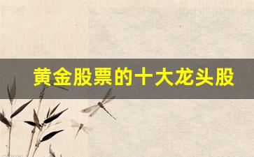 黄金股票的十大龙头股(黄金股票的十大龙头股600612)_https://www.heiljjianzu.com_科创板_第1张