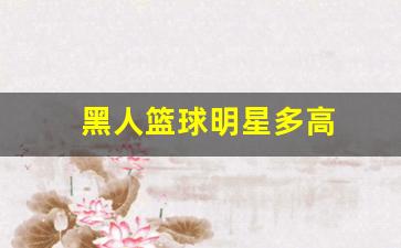 黑人篮球明星多高-黑人nba球星