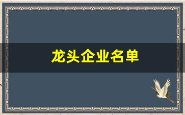 龙头企业名单(江西电力龙头企业名单)_https://www.brunchezvous.com_旅游景点_第1张