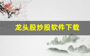 龙头股炒股软件下载(炒股炒龙头)_https://www.gzyhshgzzx.com_大商所_第1张