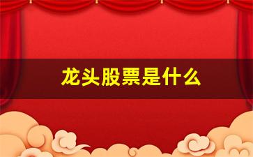 龙头股票是什么(龙头股票是什么概念)_https://www.heiljjianzu.com_科创板_第1张